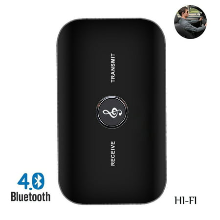 Bluetooth Audio Adapter- TSV Bluetooth 4.0 Transmitter and Receiver, 2-In-1 3.5mm Wireless Audio Adapter Car Kit for TV / Home Stereo System,Headphones,Speakers, MP3 / MP4,iPhone and