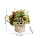 thumbnail image 2 of Maceta artificial verde, conjunto de flores simuladas, jarrón de cerámica, maceta de flores simuladas, decoración del hogar, 2 of 6