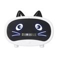 thumbnail image 2 of Mini altavoz de dibujos animados multifuncional lindo diseño de oreja de gato conjunto inteligente relojes de alarma duales para dormitorio oficina blanco, 2 of 5