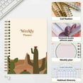 thumbnail image 3 of MesaSe 2023-2024 Weekly Planner English Calendar A6 Notepad Daily Planner Coil notebook Pink, 3 of 5