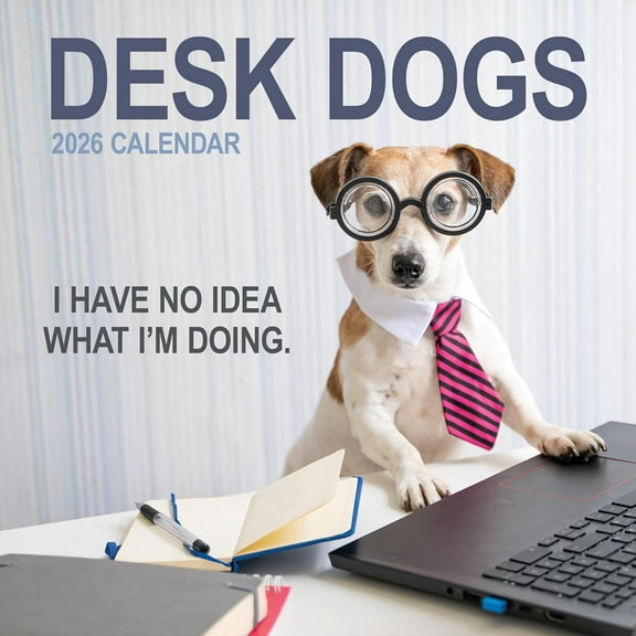 2026 TF Publishing Desk Dogs 12" x 12" Monthly Wall Calendar (26-1052)