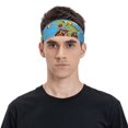 thumbnail image 4 of Uemuo Dinosaur Riding a Motorcycle Printed Sports Headbands for Men Women,Moisture Wicking Workout Headband, Sweatband Headbands,Non-slip Workout Gym Yoga Headband, 4 of 9
