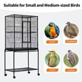 thumbnail image 4 of Extra Tall Large Bird Cage, Bird Cage with Rolling Storage Stands, Feed Bowls, Wide Tall Parrot Cage for Parakeets, Conures, Cockatiel, Cockatoo Sturdy Metal Aviary, 4 of 7