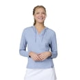 thumbnail image 4 of Free Country Women's Cloud Knit V-Neck Hoodie Blue Jean XL, 4 of 7