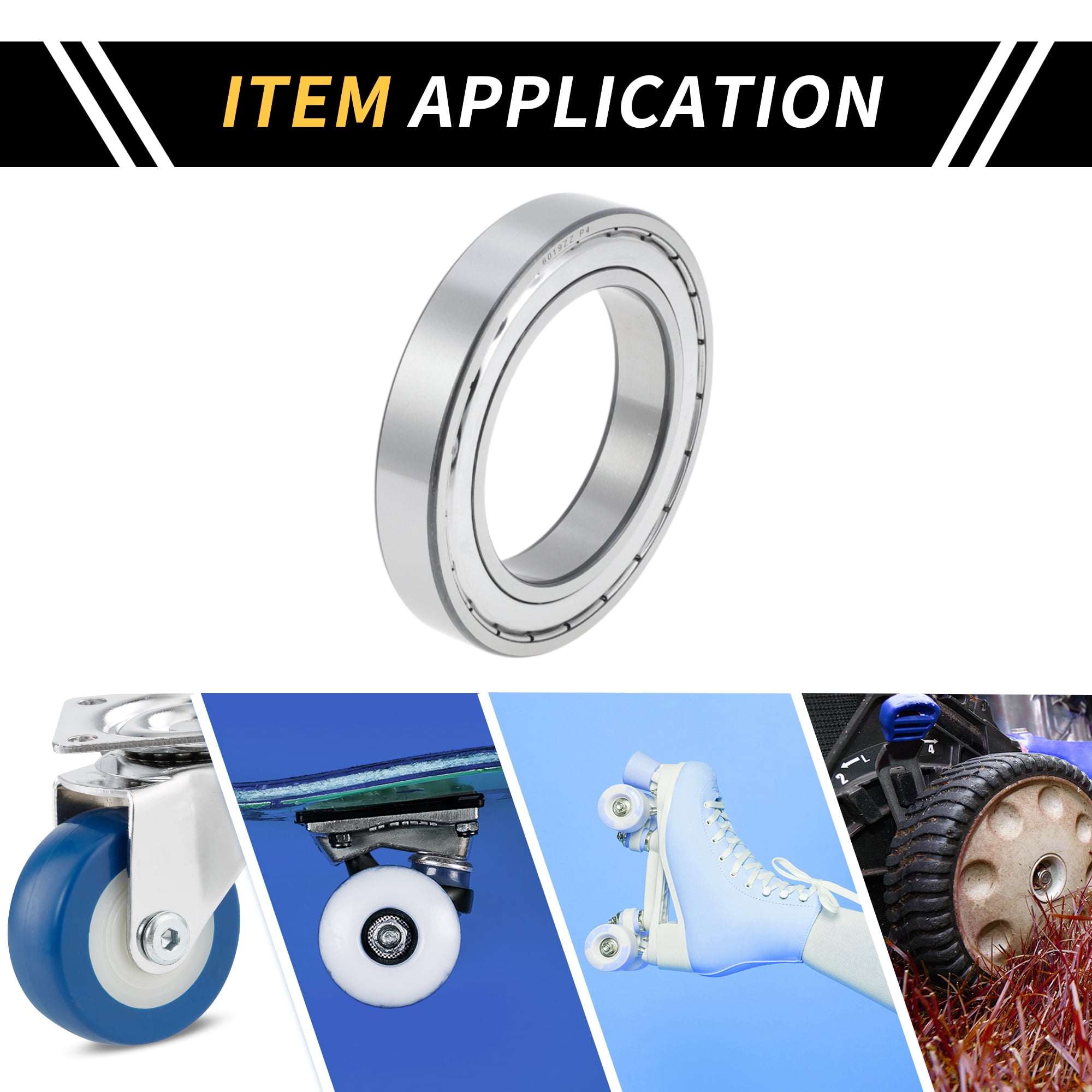 Unique Bargains 6019ZZ Deep Groove Ball Bearings 95x145x24mm P4 Double Metal Seal Lubricated Bearings 1 Pcs
