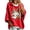 Red, variant on Women Short Sleeve Cute Ghost Pumpkin Graphic Hoodie with Drawstring Casual Halloween Party Pullover Top
