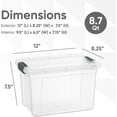 thumbnail image 4 of Superio Clear Storage Box with Lid, 8.7 Quart Plastic Container Bins for Organizing, Stackable Crates, BPA Free, Non Toxic, Odor Free, Organizers for Home, Office, School, and Dorm, 4 Pack, 4 of 4