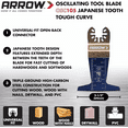 thumbnail image 2 of Arrow OSC105-3 Japanese Tooth Tough Curve Wood Oscillating Tool Blade for Hardwood, PVC, Drywall, Universal, Fits Most Multitools, 2-1/2 inch, 3-Pack, 2 of 3
