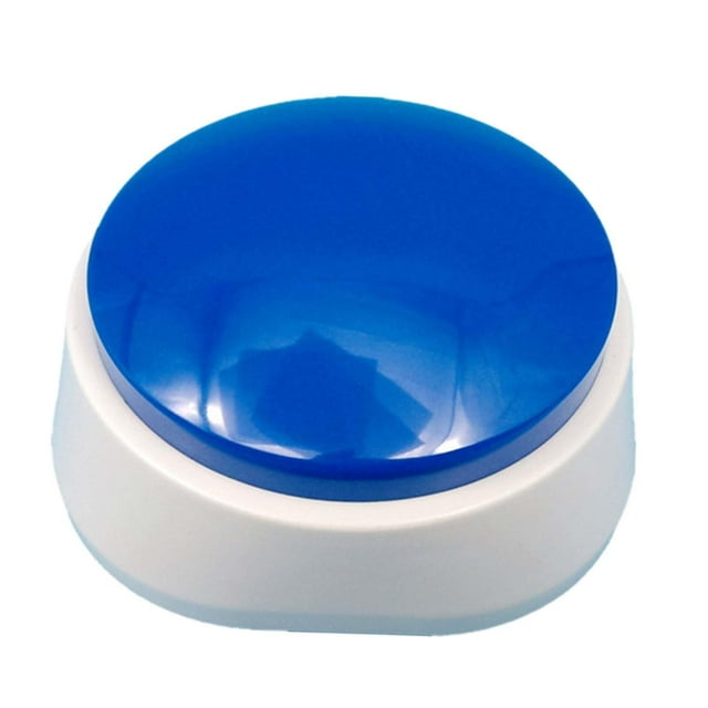 Botones para perros jinwen Grabación y reproducción Juguete interactivo portátil Habla Grabable Azul