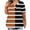 A# Coffee 3, variant on YOTAMI Womens Summer Plus Size Tops Short Sleeve Striped Print V-Neck T-Shirts Loose Casual Blouses Coffee