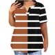 thumbnail image 1 of Plus Tamaño de las Mujeres Blusas, Cuello en V Casual Suelto Manga Corta Superior, Impresión Blusa Poliéster Spandex, 1 of 8
