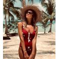 thumbnail image 3 of Traje de baño de una pieza para mujer 2022 nuevo Zip Push Up Monokini Sexy traje de baño sólido a rayas con estampado de hojas ropa de playa 13XL, 3 of 3
