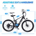thumbnail image 6 of Narrak 26" Electric Bike for Adults, 750W Motor, 48V Built-in Battery Adult Electric Bicycles, Full Suspension Electric Mountain Bike, Step-Over/Thru E Bike,7 Speed, 6 of 7