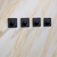 thumbnail image 2 of Robe montada en la pared gancho de roble de traceless Hogar baño Holder Holder Hat Bagbag Chaqueta de ropa Accesorios de rack negro 4 piezas kenally HA010228-01B, 2 of 6