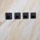 thumbnail image 2 of Robe montada en la pared gancho de roble de traceless Hogar baño Holder Holder Hat Bagbag Chaqueta de ropa Accesorios de rack negro 4 piezas Advancent HA010228-01B, 2 of 6