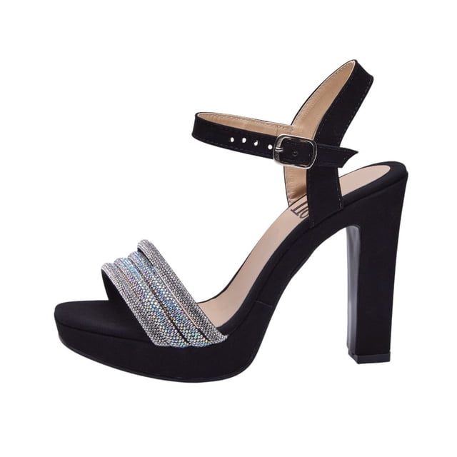Tacones Mujer Tacón Ancho Tiras Decorativas