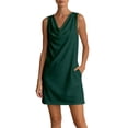 thumbnail image 2 of YMNXA Summer Dresses For Women Sleeveless V Neck Solid Color Comfortable Fashion Flowy Dress With Pockets For Casual Daily Wear,Green,L, 2 of 5
