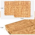 thumbnail image 3 of Small End Grain Bamboo Cutting Board | Professional, Antibacterial Butcher Block | NonSlip Rubber Feet by Top Notch Kitchenware, 3 of 7