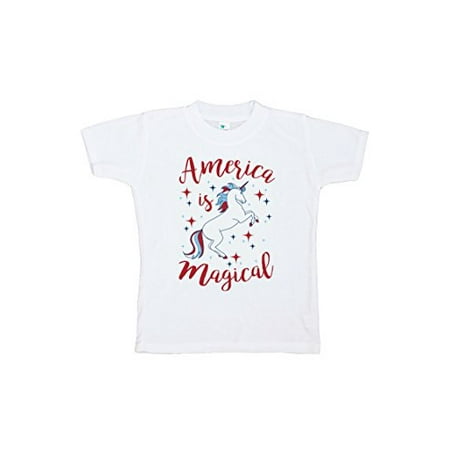 

7 ate 9 Apparel Girl s 4th of July Unicorn T-Shirt 5T White