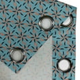 thumbnail image 4 of Ambesonne Geometric Grommet Curtain, Flower Patterned, 50" x 96", Blue Vermilion Black, 4 of 6