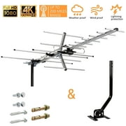 [New] Over 200 Mile Range Outdoor Yagi Antenna TV Antenna for Clear Reception 4K 1080P HD UHF and VHF Signal with Mounting Pole