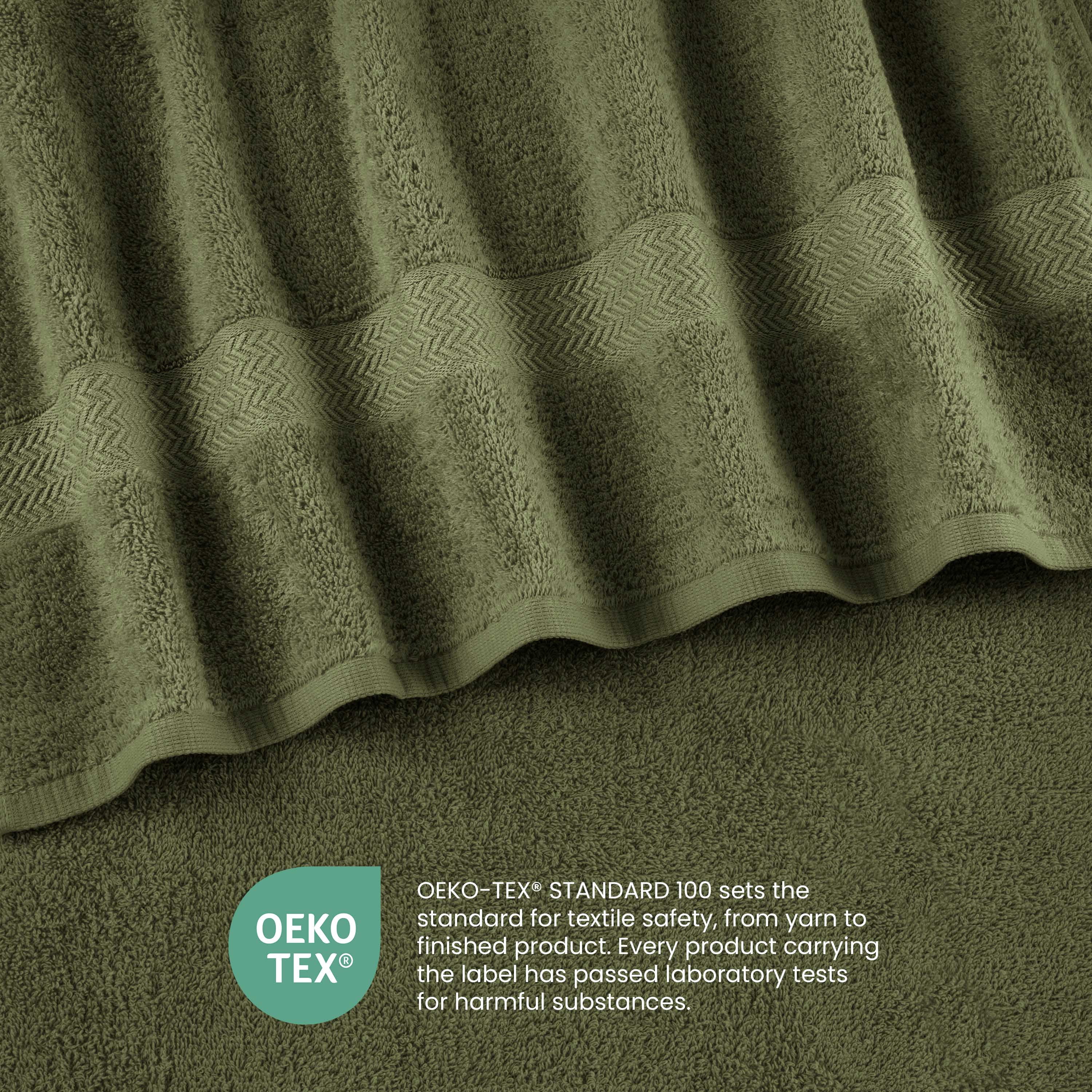 Martex 6-Piece 100% Ringspun Cotton Towel Set, Quick Dry Soft & Absorbent, Dark Green