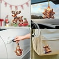 thumbnail image 5 of Hwkond Indoor Christmas Decor Christmas Decoration Snowman. Candles. Reindeer. Bells Pendant Acrylic Flat Christmas Pendant Car Rearview Mirror Pendant Christmas Tree Decoration 2pcs, 5 of 6