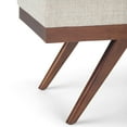 thumbnail image 4 of Chanelle 48 inch Wide Mid Century Modern Rectangle Ottoman Bench in Platinum Tweed Look Fabric, 4 of 14