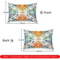 thumbnail image 3 of Boho Pillow Covers 12"x20" Set of 2 Carpet Orange Blue Vintage Throw Pillow Case Soft Rectangle Decorative Pillowcases for Home Decor Sofa Car Living Room, 3 of 6