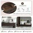 thumbnail image 5 of Harper & Bright Designs Console Table for Entryway Hallway Sofa Table with Storage Drawers and Bottom Shelf, Espresso, 5 of 14