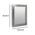thumbnail image 5 of Zenna Home Recessed/Wall Mount Rectangle Framed Mirror Medicine Cabinet, 24.5"x30.5", Brushed Nickel, 5 of 6