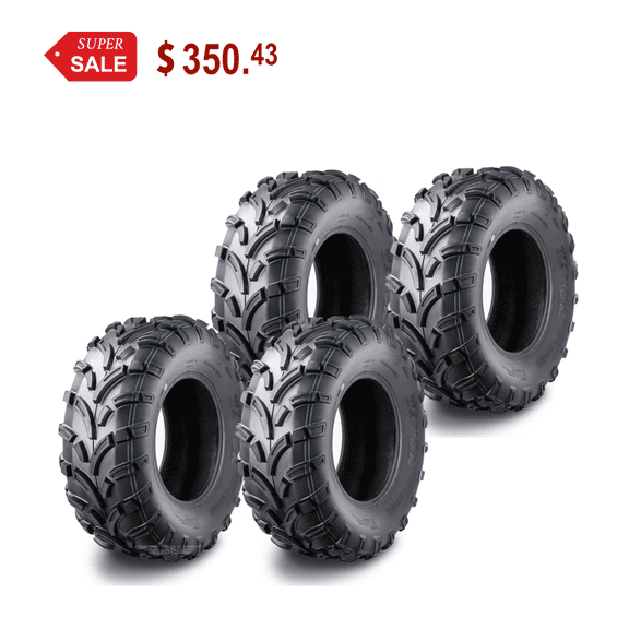 Set of 4 WANDA ATV UTV Tires 26x10-12 26x10x12 6PR Lit Mud