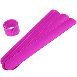 Mairbeon 2Pcs Kids Slap Bracelets Solid Color Flexible Self ...