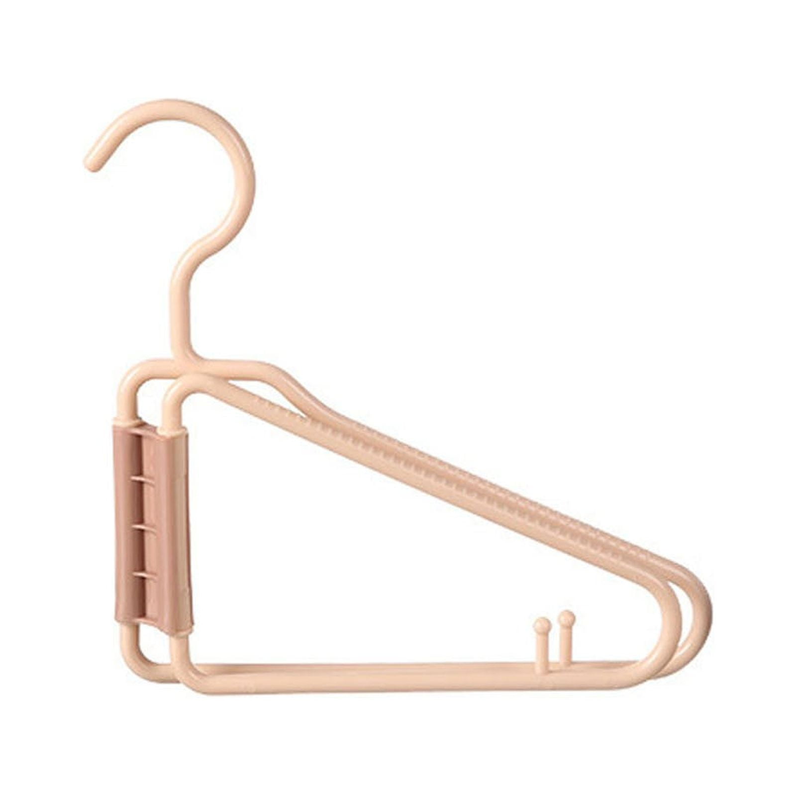 20PCS Foldable Plastic Clothes Hanger - Portable Folding Clothes Hanger for Travel, Folding Hangers Space Saving