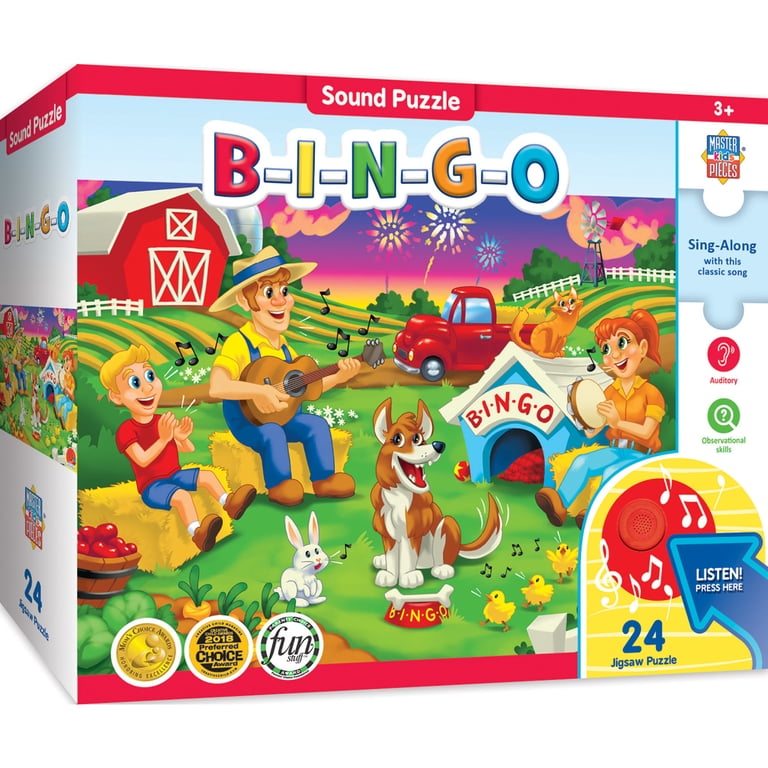 MasterPieces B-I-N-G-O Sing-Along Sound Puzzle, 24 Pc photo 1
