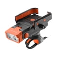 thumbnail image 3 of Luz delantera de bicicleta,Soporte para teléfono con luz de bicicleta multifuncional con bocina,Faro de bicicleta recargable de 380 lm,Accesorios de conducción impermeables Sonido de Naranja, 3 of 9