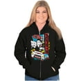 thumbnail image 3 of Popeye Kanji High Speed Racecar Unisex Plus Size Zip Hoodie Brisco Brands 3X, 3 of 5