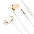thumbnail image 1 of Dalazy Écouteurs Filaires pour Tablette avec Micro, Portables, Course, Camping, Voyage, Intra-Auriculaires, Commande Filaire, Écoute de Musique, Casque 3,5 mm, Or, 1 of 6