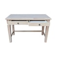 thumbnail image 4 of Vista Solid Wood Desk with 2 Drawers and Chair in Unfinished, 4 of 7