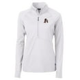 thumbnail image 2 of Women's Cutter & Buck White Arkansas Razorbacks Adapt Eco Knit Stretch Recycled Half-Zip Pullover Top, 2 of 3
