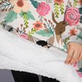 thumbnail image 3 of Oversized Wearable Blanket Hoodie,Chihuahua and Flower Florals Sherpa Blanket Hoodie with Super Pockets,Super Warm Fuzzy Pullover for Women & Men, 3 of 6