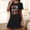 Black, variant on Sakmal Moomoo Dresses for Women Black Christmas Cloud-Like Stretchy Moomoo Dress Bow Print Short Short Sleeve Crew Neck Nightgowns S-2XL