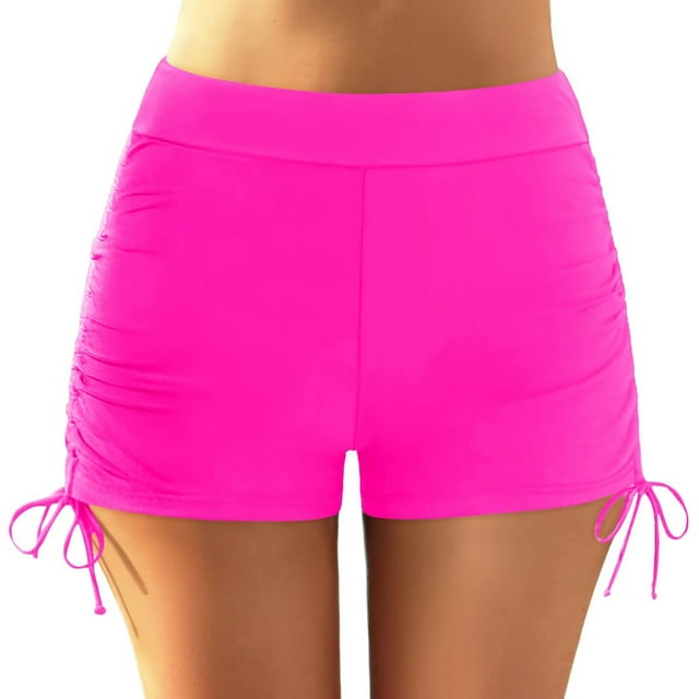 WILLBEST Women's Plus Size Tankini Set High Waist Bikini Bottoms Full Coverage Swimwear Beach Yoga Shorts Comfortable Ruched Design Swim Bottom