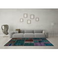 thumbnail image 3 of Ahgly Company Indoor Rectangle Oriental Light Blue Modern Area Rugs, 2' x 5', 3 of 4