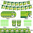 thumbnail image 2 of Juego de vajilla de fiesta Zhivalor Decoración de cumpleaños fútbol para 10 personas, 2 of 5
