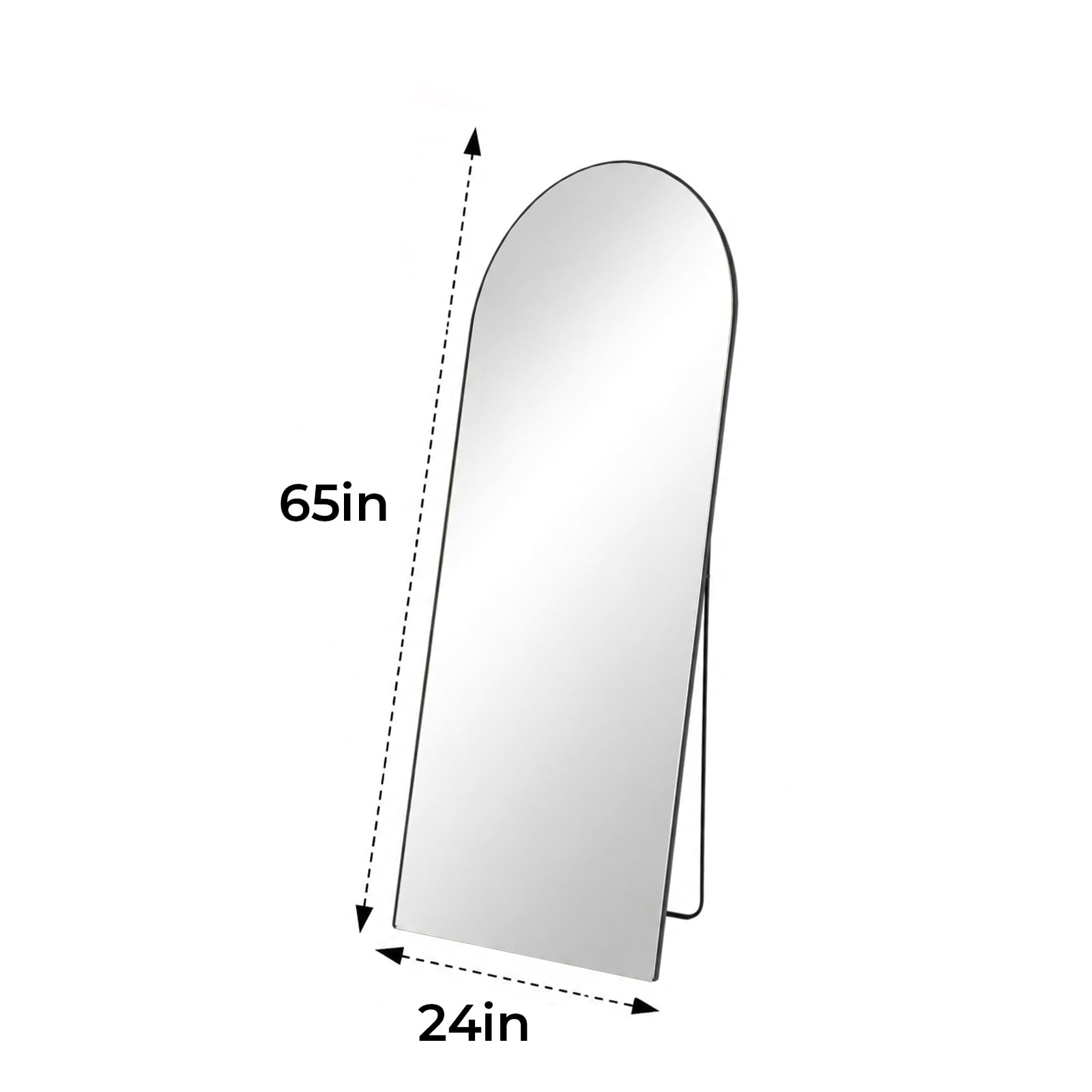 Alvantor Arched Full Length Mirror 21x56"-26x68" Wall Mounted/Floor Mirror Aluminum Alloy Frame Full Body Mirrors for Bathroom Living Room Bedroom and Entryway