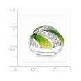 thumbnail image 2 of White Sterling Silver Ring Band Themed Green Yellow Cubic Zirconia CZ Clear, 2 of 2