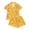 #A11 Yellow, variant on Gyexs Halloween Pajamas Sleepwear for Women Printed Collar Short Sleeve Shorts Pajama Set Pjs Womens Pajamas #A01 Khaki, Size XL