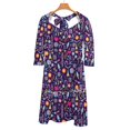 thumbnail image 2 of Science Studies Sweetheart Knot Flared Dress Fashion Design Large Size Loose Dress Science Nerd Geek Lab Damask Pretty Girly, 2 of 5