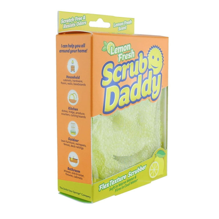 Scrub Daddy Sponge - Lemon Fresh Scent - Scratch-Free Multipurpose Dis –  MegabellaTreasures